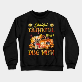 Yorkshire Terrier Pumpkin Thankful Grateful Blessed Dog Mom Crewneck Sweatshirt